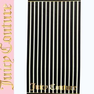 Juicy Couture Home Signature Logo Stripe Beach Towel